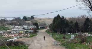 Cañada Real, un barrio pobre de Madrid, España.