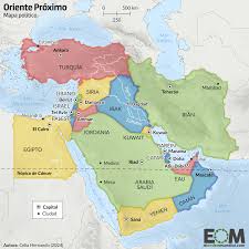 El mapa político de Oriente Próximo - Mapas de El Orden Mundial - EOM